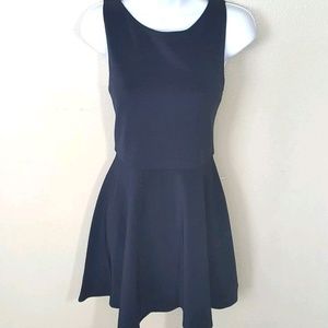 ALICE + OLIVIA Navy Blue stretch ribbed Dress